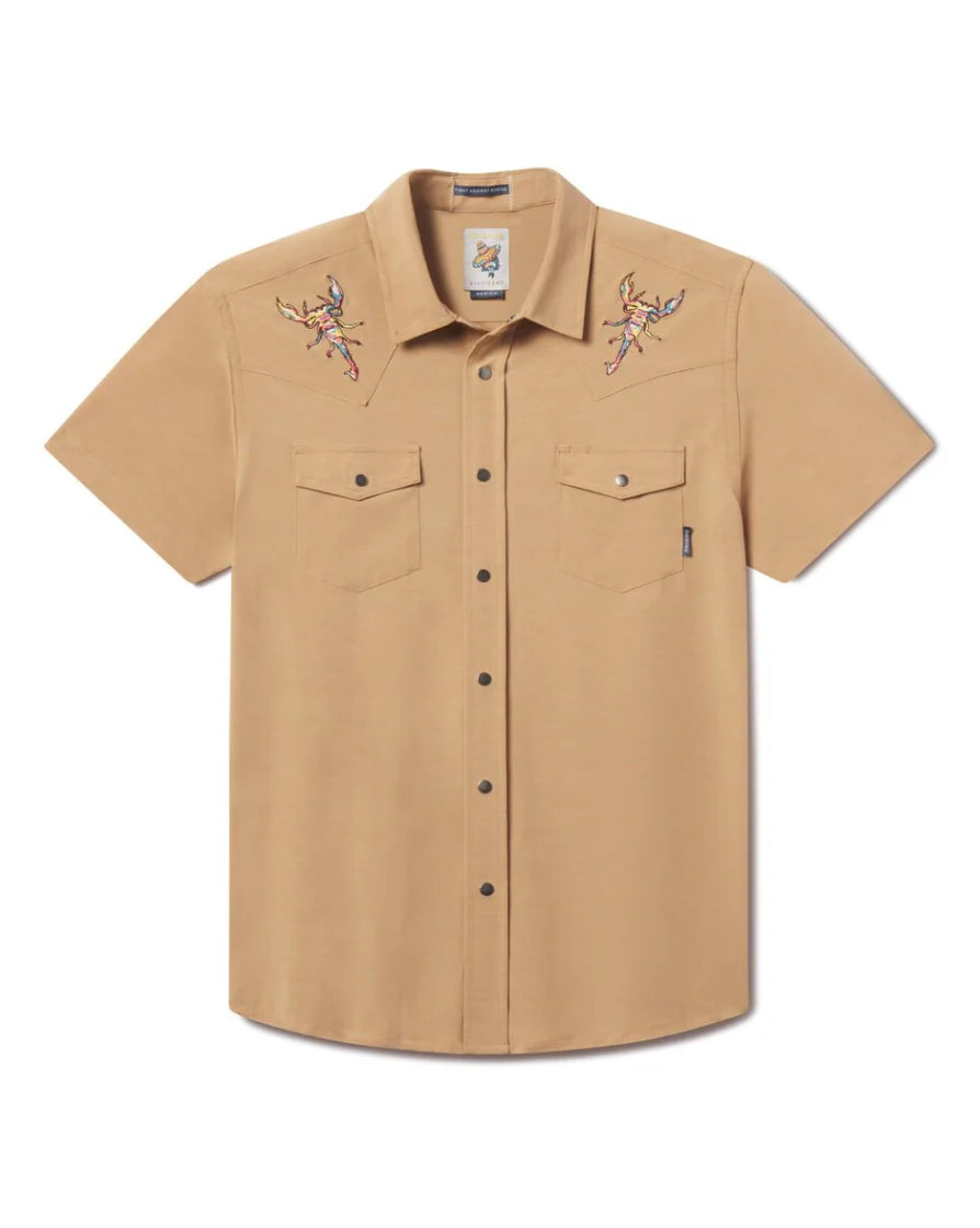 2 STINGERS SNAP FRONT BUTTON UP