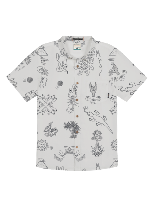 DESERT MARTIANS - GRAY VAGABOND BUTTON UP