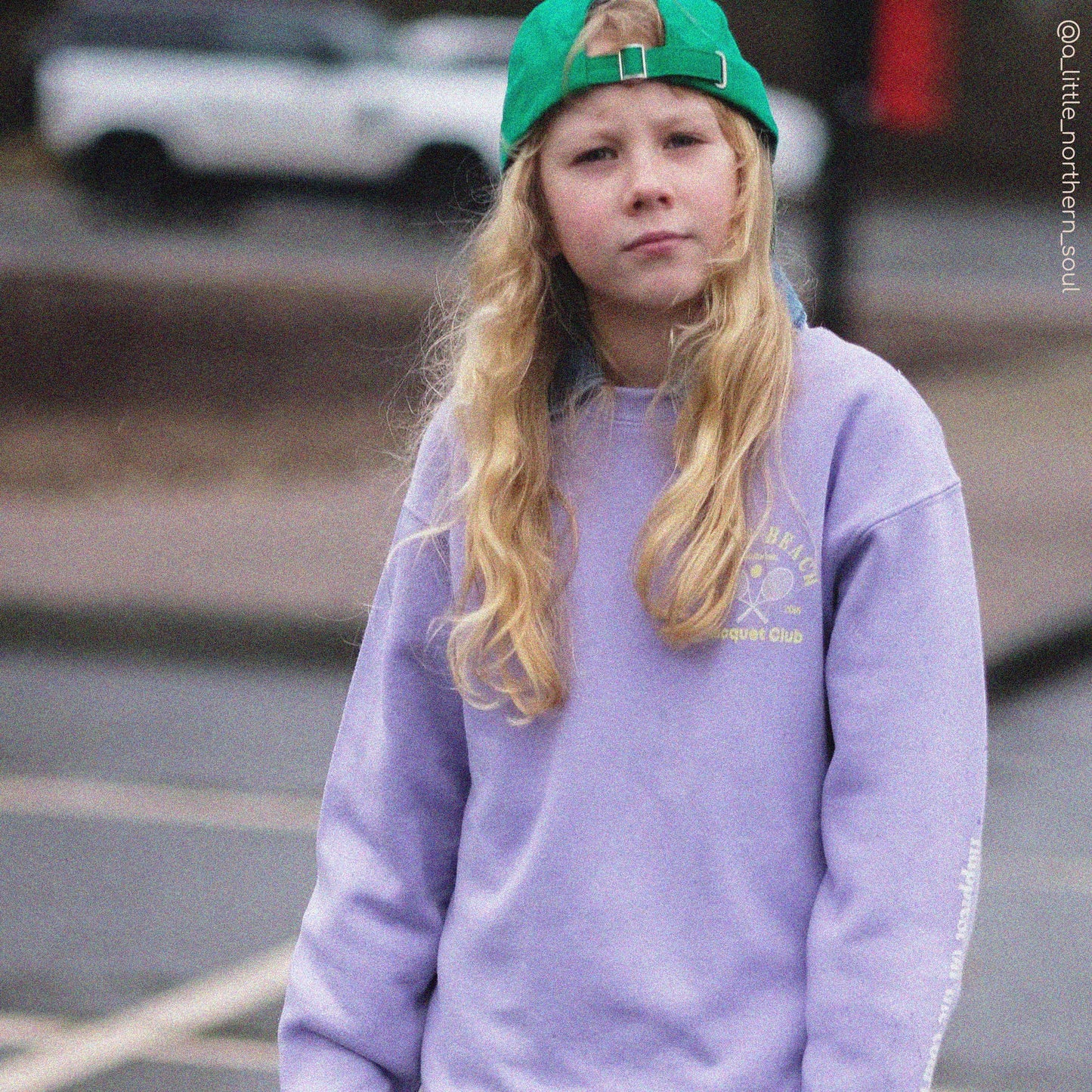 Kids Ocean Beach Crewneck Sweatshirt-Lavender-Girls, Boys