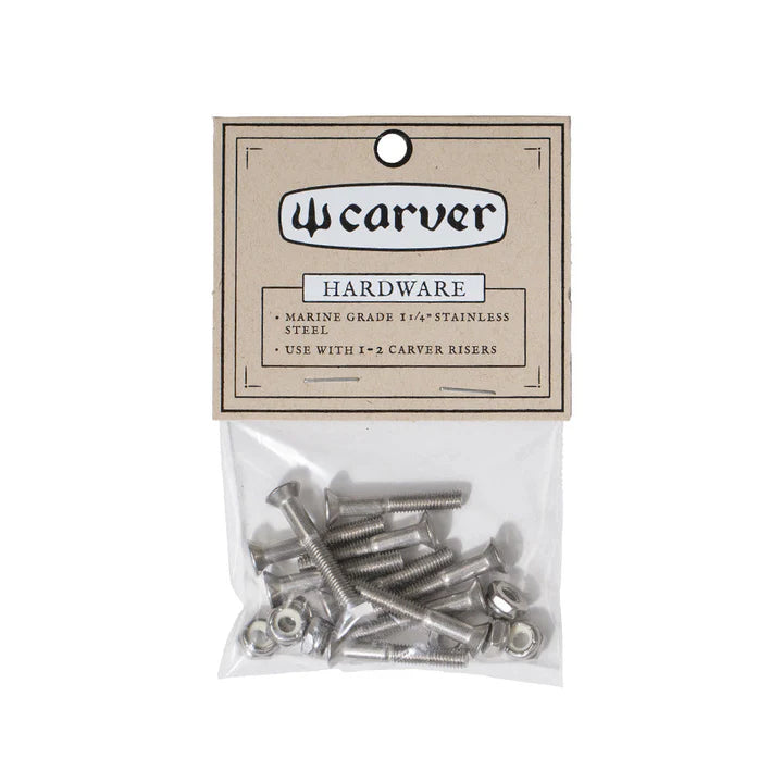 Hardware Set | Carver- 1 1/4' (Total of 8 Nuts + 8 Bolts) | Zinc Plated