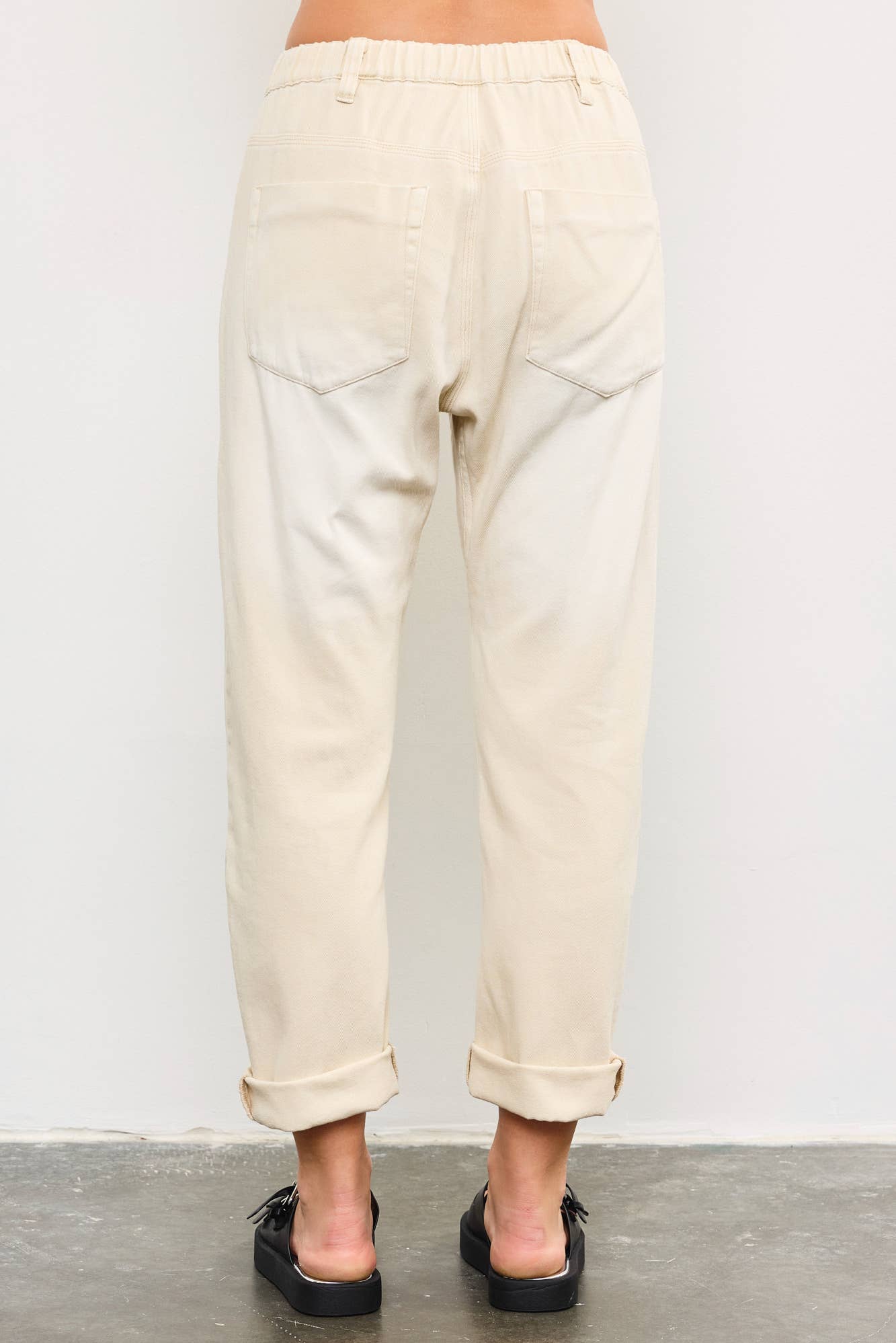 FRONT TIE DENIM PANTS