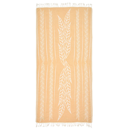 *Exclusive Wheat Leaves Peshtemal Pure Cotton Beach Towel