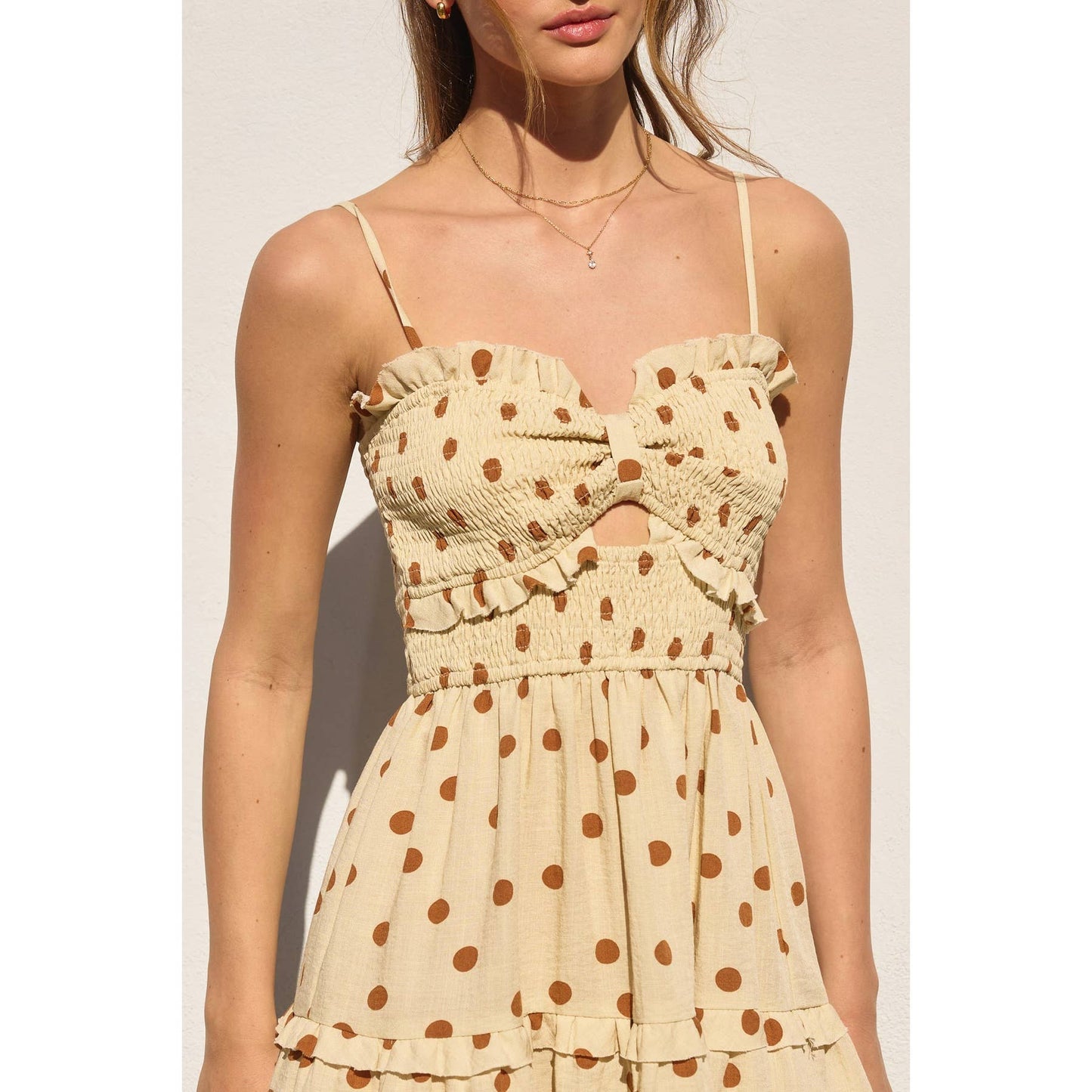 Easy Does It Smocked Sweetheart Mini Dress