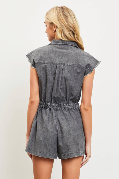 COLLAR BTN ROMPER