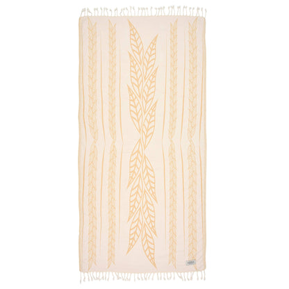 *Exclusive Wheat Leaves Peshtemal Pure Cotton Beach Towel