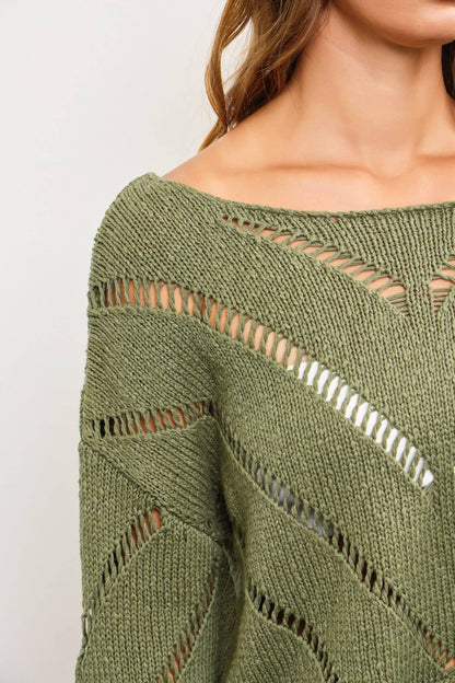 DISTRESSED CUT-OFF KNIT TOP