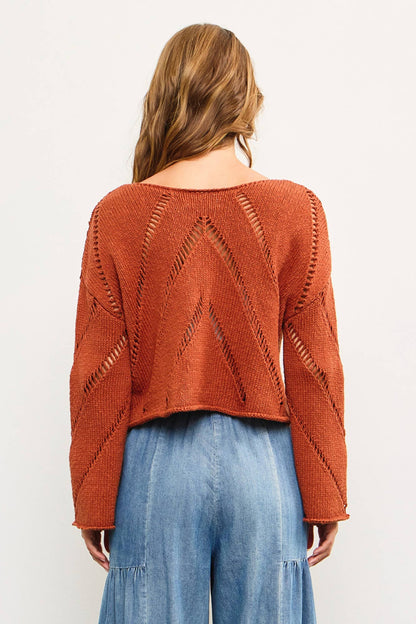 DISTRESSED CUT-OFF KNIT TOP