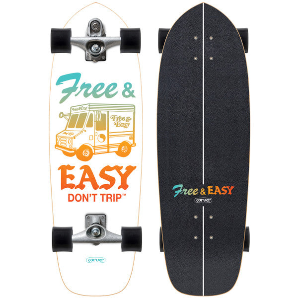 Carver C7 Raw 30.75'' Carver x Free & Easy Paleta Carver Surfskate Complete (V4)