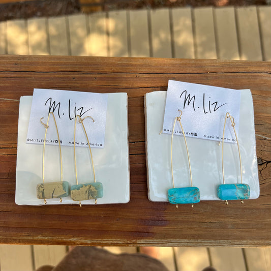 V Drop Earrings