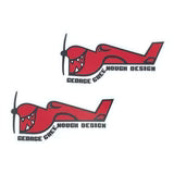 Greenough Airplane Small Stickers 