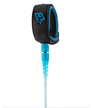 LITE SMALL WAVE Leash - CYAN SPECKLE BLACK