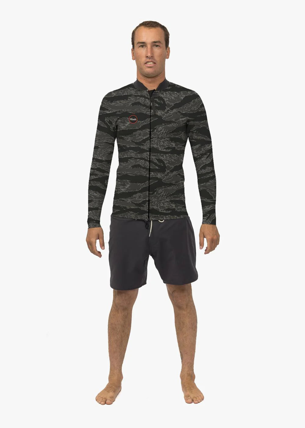 SOLID SETS 2MM FRONT ZIP JACKET-BLC