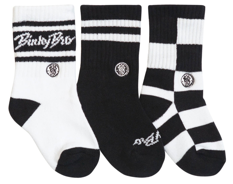 Kids Socks 3-Pack Checkers Classic
