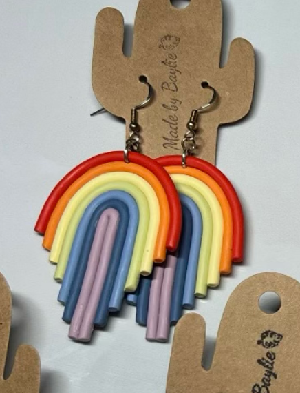 Rainbow Dangle Earrings