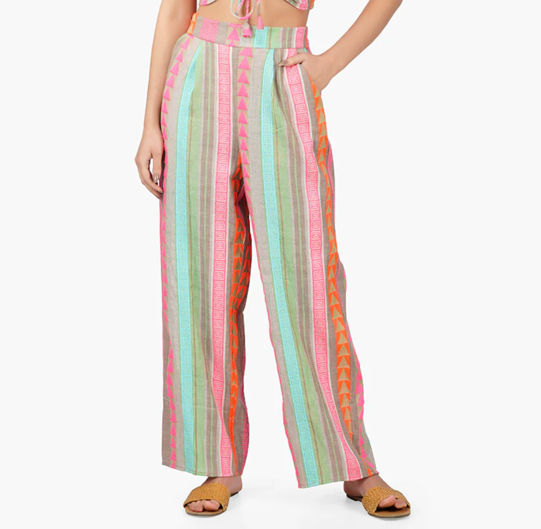 Dora Yarn Dyed Striped Pants
