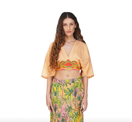 Sunshade Embroidered Crop Top