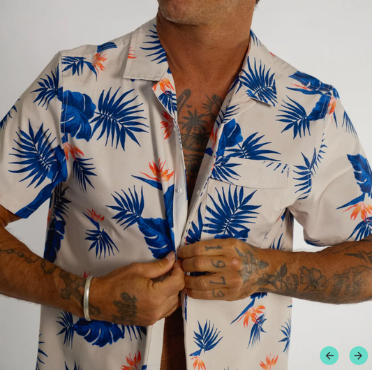 OLEU UV QUICK-DRY BOARDSHIRT - PARADISE SHELL