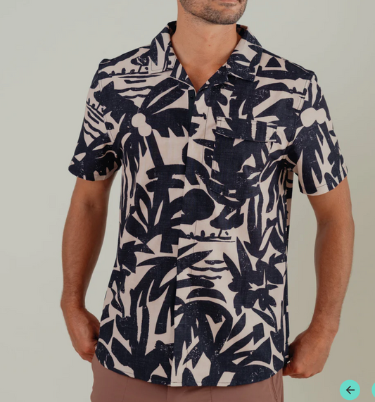OLEU UV QUICK-DRY BOARDSHIRT - CARVINGS SANDSTONE