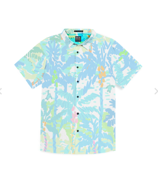 PASTEL PARADISE - REVERSE PRINT MOJAVE BUTTON UP