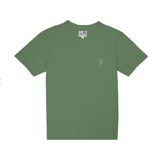 GREATFUL DYED - ROCK ON CYPRESS GREEN HEAVY TEE