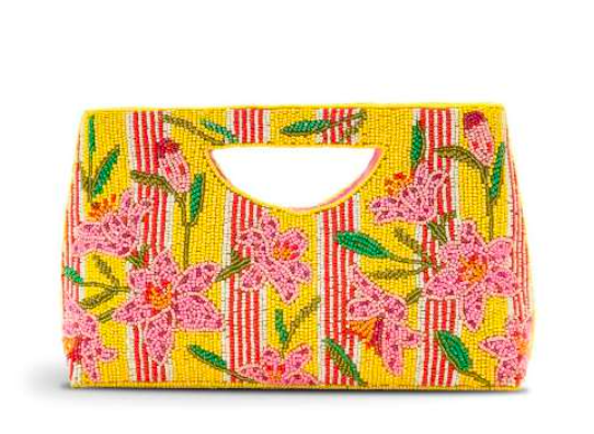 LILY POND ARTISAN BEADED FEMININE HANDHELD CLUTCH