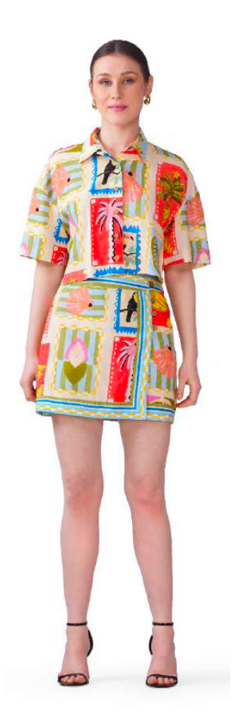 TOUCAN POP FRUIT SHORT SKIRT