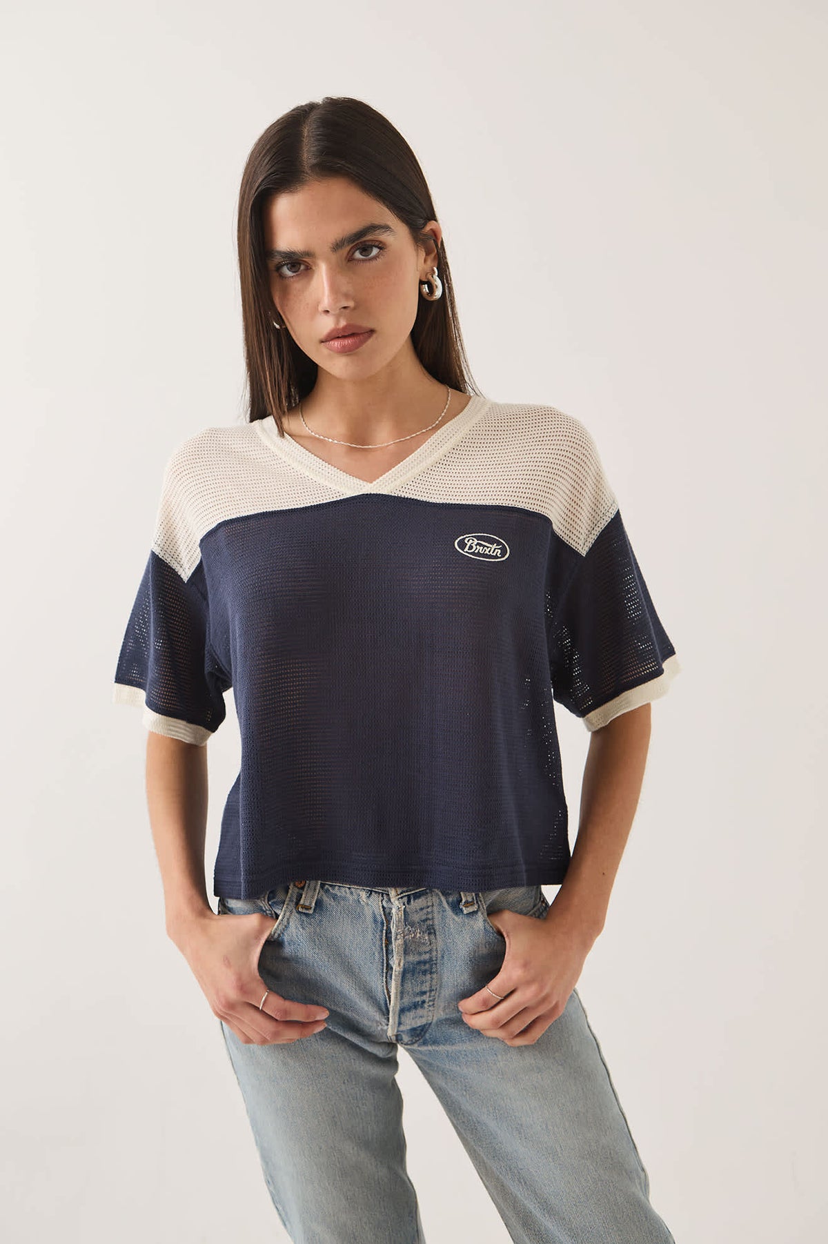 VARSITY MESH TEE